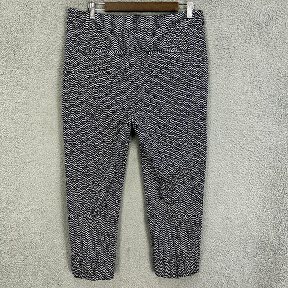 Chicos‎ Pants Womens 12 Blue polka Dot Ankle Stretch Comfort Preppy Twee Career - Picture 6 of 8